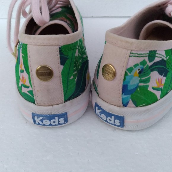 Keds x SunnyLife sneaker size 7 (EUR 37.5) tropical parrot print, jungle, animal - Picture 5 of 6